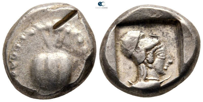 Pamphylia. Side circa 460-430 BC. 
Stater AR

21 mm., 10,82 g.

Pomegranate...
