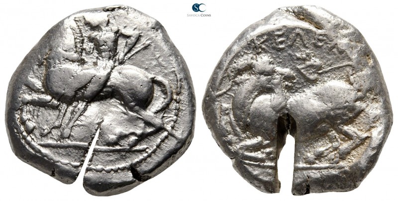 Cilicia. Kelenderis circa 430-420 BC. 
Stater AR

20 mm., 10,73 g.

Nude yo...