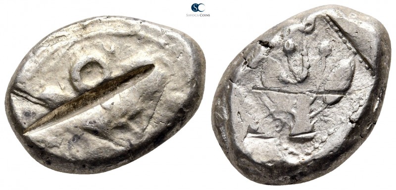 Cyprus. Uncertain mint circa 500-480 BC. 
Siglos - Stater AR

23 mm., 11,03 g...