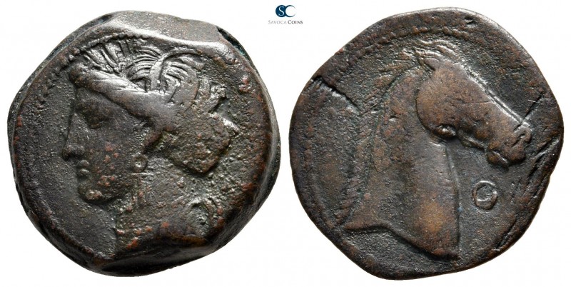 Zeugitania. Carthage (mint in Sardinia) 300-264 BC. 
Bronze Æ

20 mm., 6,18 g...