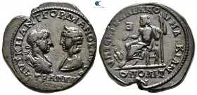 Moesia Inferior. Marcianopolis. Gordian III with Tranquillina AD 238-244. ΤΕΡΤΥΛΛΙΑΝΟΣ (Tertullianus), legatus consularis. Pentassarion Æ