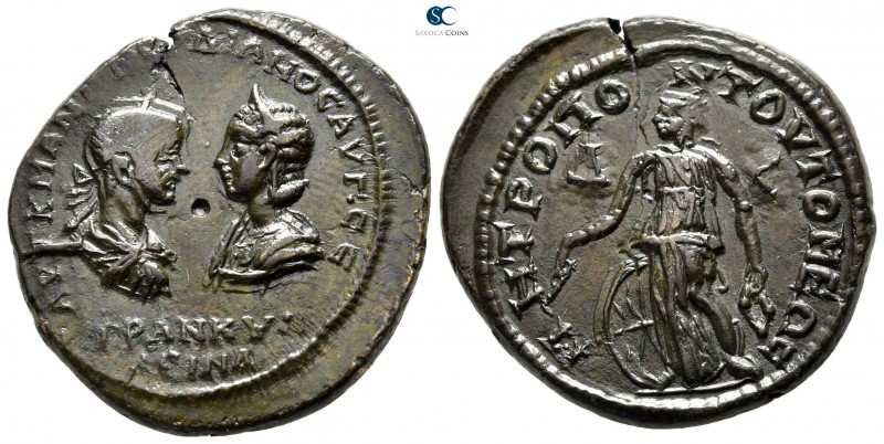 Moesia Inferior. Tomis. Gordian III with Tranquillina AD 238-244. 
Tetrakaihemi...