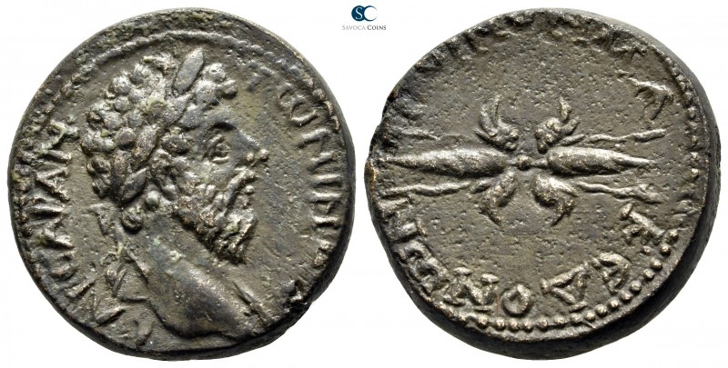 Macedon. Koinon of Macedon. Marcus Aurelius AD 161-180. 
Bronze Æ

25 mm., 15...