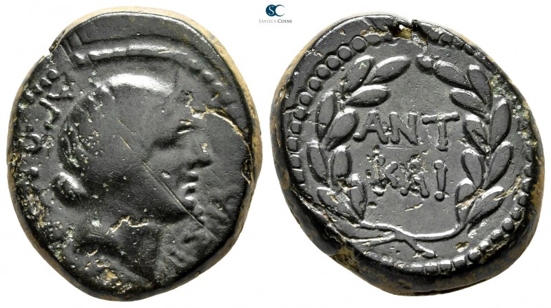 Macedon. Thessalonica. Marc Antony and Octavian 37 BC. Struck year 5 of the Anto...