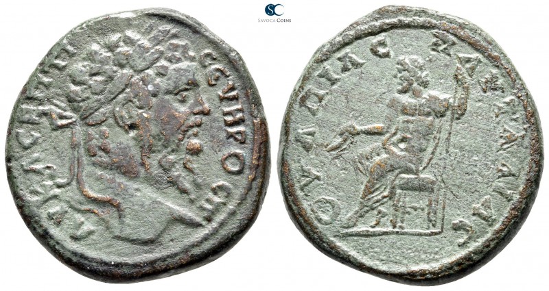 Thrace. Pautalia. Septimius Severus AD 193-211. 
Bronze Æ

30 mm., 15,70 g.
...