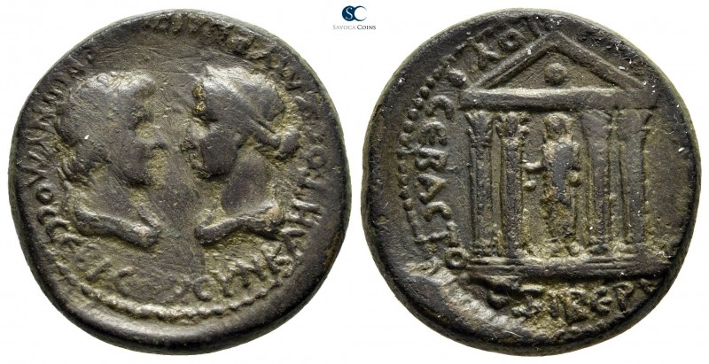 Ionia. Smyrna. Time of Tiberius AD 14-37. Hieronymos and Petronios, magistrates...