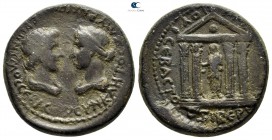 Ionia. Smyrna. Time of Tiberius AD 14-37. Hieronymos and Petronios, magistrates. Bronze Æ