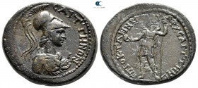 Lydia. Saitta. Pseudo-autonomous issue AD 117-138. Time of Hadrian. ΟΚΤΑΒΙΟΣ ΚΙΝΒΕΡ ΑΡΧΩΝ (Octavius Cimber, archon). Bronze Æ