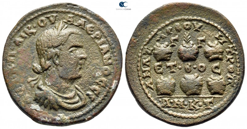 Cilicia. Anazarbos. Valerian I AD 253-260. Dated CY 272=AD 253/4
Hexassarion Æ...