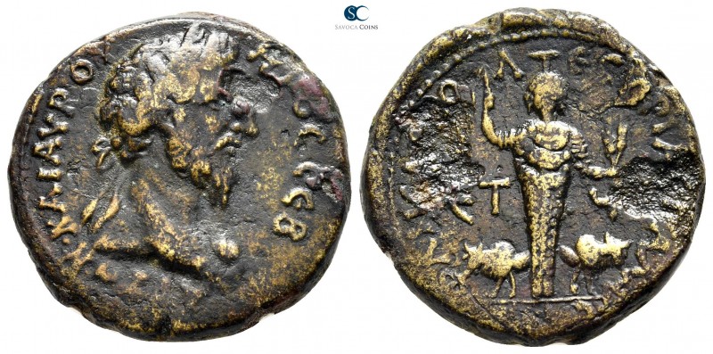 Samaria. Neapolis. Lucius Verus AD 161-169. Dated CY 90=AD 161/2
Bronze Æ

23...