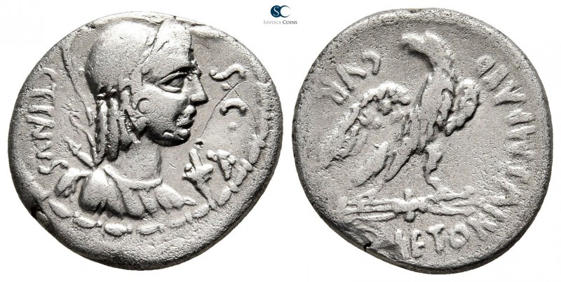M. Plaetorius M. F. Cestianus 57 BC. Rome
Denarius AR

18 mm., 3,64 g.

[CE...