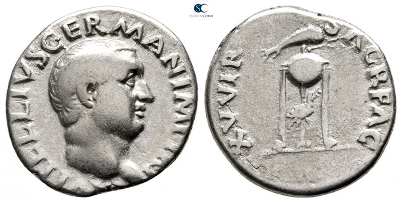 Vitellius AD 69. Rome
Denarius AR

18 mm., 3,17 g.

A VITELLIVS GERMAN IMP ...