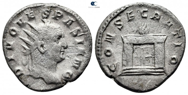 Divus Vespasianus AD 79. Struck under Trajan Decius, AD 250-251. Rome
Antoninia...