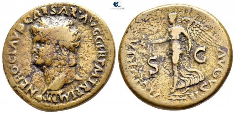 Trajan AD 98-117. Lugdunum (Lyon)
As Æ

28 mm., 11,31 g.

NERO CLAVD CAESAR...