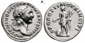 Trajan AD 98-117. Struck AD 106-107. Rome. Denarius AR