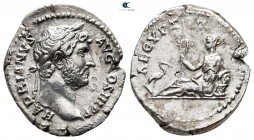 Hadrian AD 117-138. "Travel series" issue. Struck circa AD 130-133. Rome. Denarius AR