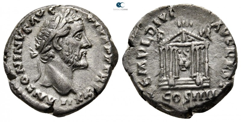 Antoninus Pius AD 138-161. Rome
Denarius AR

17 mm., 3,06 g.

ANTONINVS AVG...