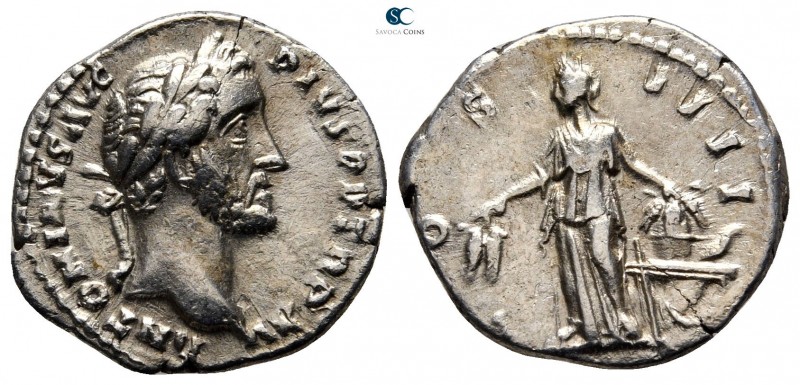 Antoninus Pius AD 138-161. Rome
Denarius AR

18 mm., 2,68 g.

ANTONINVS AVG...