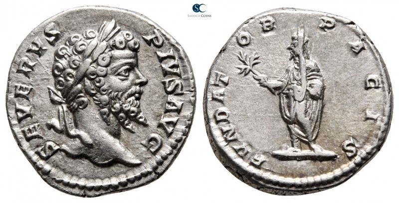 Septimius Severus AD 193-211. Struck AD 202-210. Rome
Denarius AR

18 mm., 3,...