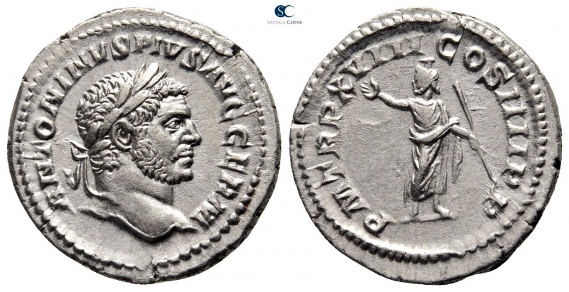 Caracalla AD 198-217. Rome
Denarius AR

20 mm., 3,01 g.

ANTONINVS PIVS AVG...