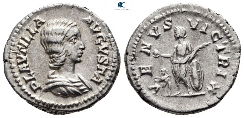 Plautilla AD 202-205. Rome
Denarius AR

18 mm., 3,26 g.

PLAVTILLA AVGVSTA,...