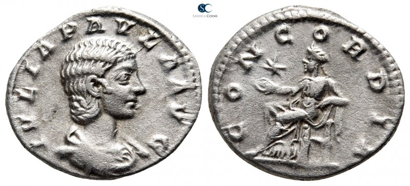 Julia Paula AD 219-220. Rome
Denarius AR

18 mm., 2,57 g.

IVLIA PAVLA AVG,...
