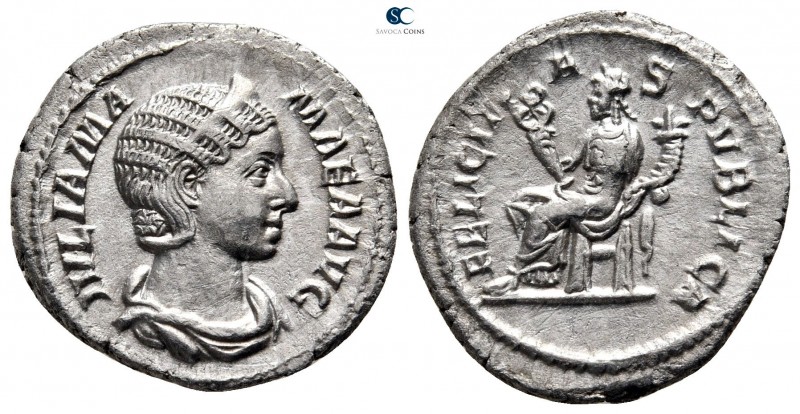 Julia Mamaea AD 222-235. Struck AD 230. Rome
Denarius AR

20 mm., 2,49 g.

...