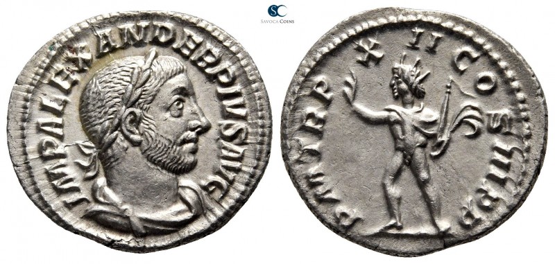 Severus Alexander AD 222-235. Rome
Denarius AR

20 mm., 2,94 g.

IMP ALEXAN...