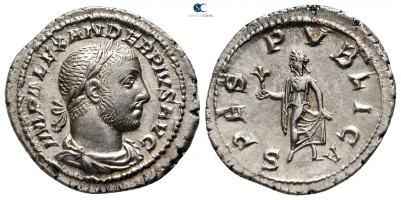 Severus Alexander AD 222-235. Rome
Denarius AR

20 mm., 3,25 g.

IMP ALEXAN...