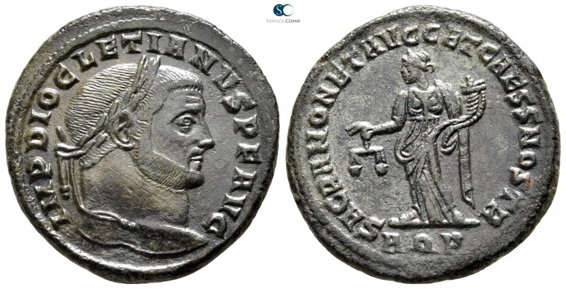 Diocletian AD 284-305. Aquileia
Follis Æ

28 mm., 9,32 g.

IMP DIOCLETIANVS...