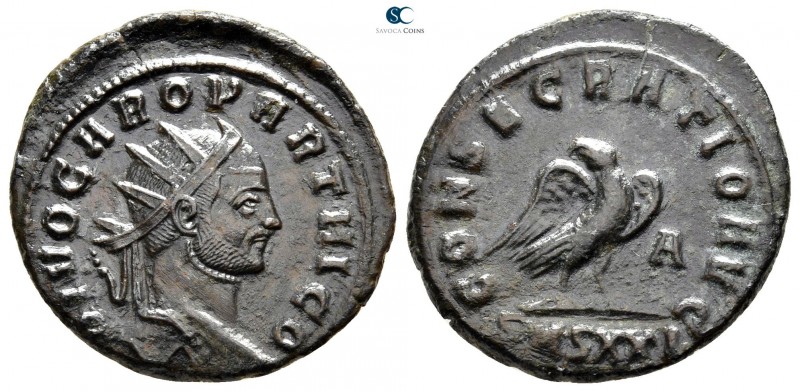 Divus Carus Died AD 283. Siscia
Antoninianus Billon

22 mm., 3,59 g.

DIVO ...