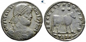 Julian II AD 360-363. Struck AD 361-363. Thessaloniki. 1st officina. Double Maiorina Æ