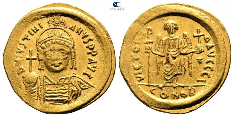 Justinian I AD 527-565. Struck AD 542-552. Constantinople. 10th officina
Solidu...
