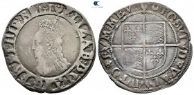 Great Britain. Mondsichel. Elisabeth I AD 1587-1589. Shilling AR