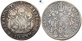 Germany. Dresden. Christian II, Johann Georg I & August AD 1591-1611. Reichstaler AR 1599