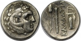 Drachme 3. Jh. v. Chr 
Griechische Münzen, SCYTHIA. KALLATIS. Drachme (5,90g). 3. Jh. v. Chr. Vs.: Herakleskopf mit Löwenfell r. Rs.: ΚΑΛΛΑΤΙΑ, Kornä...
