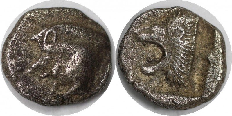 AR-Diobol 480 - 400 v. Chr 
Griechische Münzen, MYSIA. Kyzikos. AR-Diobol 480 -...