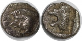 AR-Diobol 480 - 400 v. Chr 
Griechische Münzen, MYSIA. Kyzikos. AR-Diobol 480 - 400 v. Chr, Silber. 1.05 g. Vorzüglich