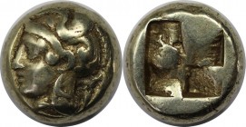 EL Hekte 478 - 387 v. Chr 
Griechische Münzen, IONIA, Phokaia. EL Hekte, circa 478-387 v. Chr. Athena links, tragen Crested Attic Helm / Quadripartit...