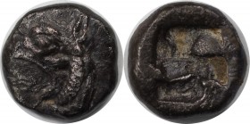 AR Diobol 521-478 v. Chr 
Griechische Münzen, IONIA, Phokaia. Circa 521-478 v. Chr. AR Diobol, Kopf des Greifs nach links mit hervorstehender Zunge /...