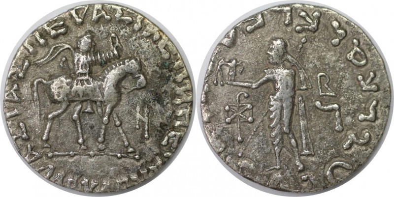 Tetradrachme 35 v. Chr. - 10 n. Chr 
Griechische Münzen, INDO - SKYTHEN. Azes I...