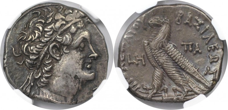 AR Tetradrachme 110 / 9 v. Chr 
Griechische Münzen, AEGYPTUS. Ptolemäus IX. Sot...