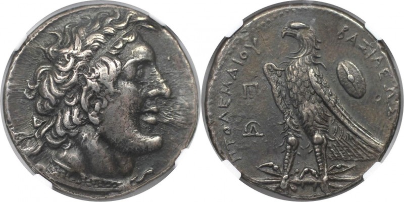 AR Tetradrachme 285 / 4-246 v. Chr 
Griechische Münzen, AEGYPTUS. Ptolemäus II....