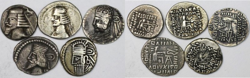 Lot von 5 Münzen 123 v. Chr - 628 n. Chr 
Griechische Münzen, Lots und Samlunge...