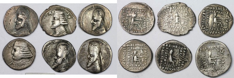 Lot von 6 Münzen 123 v. Chr - 51 n. Chr 
Griechische Münzen, Lots und Samlungen...