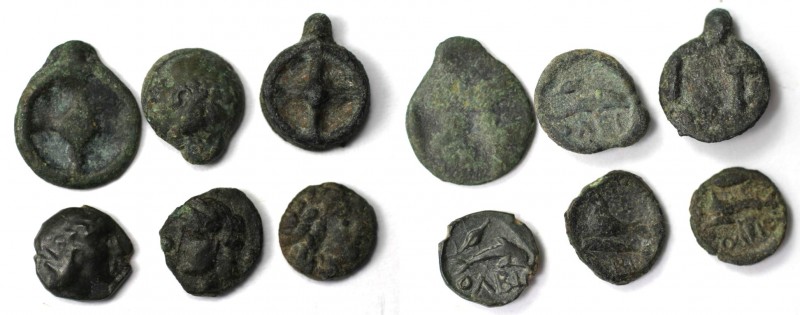 Lot von 6 Münzen 420 - 400 v.Chr 
Griechische Münzen, Lots und Samlungen. THRAK...