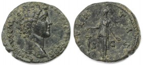 AE Dupondius oder As 140 - 144 n. Chr 
Römische Münzen, MÜNZEN DER RÖMISCHEN KAISERZEIT. Marcus Aurelius als Caesar, 139-161 n. Chr. AE Dupondius ode...