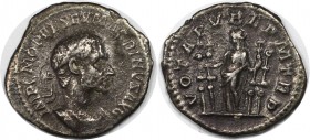 AR-Denar 217 - 218 n. Chr 
Römische Münzen, MÜNZEN DER RÖMISCHEN KAISERZEIT. Macrinus, 217-218 n. Chr, AR-Denar (2.18 g) Sehr schön