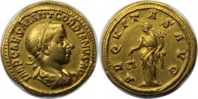 AV Aureus 239 n. Chr 
Römische Münzen, MÜNZEN DER RÖMISCHEN KAISERZEIT. Gordianus III. (238-244 n. Chr.). AV Aureus (4.68 g. 20 mm) 239 n. Chr, Av.: ...
