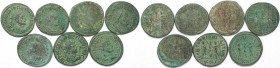 Lot von 7 Münzen 284 - 305 n. Chr 
Römische Münzen, Lots und Sammlungen römischer Münzen. MÜNZEN DER RÖMISCHEN KAISERZEIT. Diocletianus (284-305 n. C...